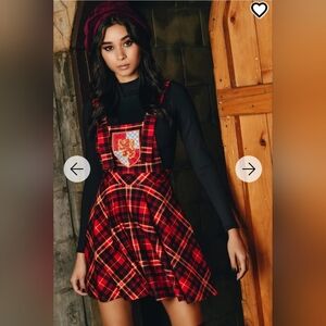 Blackmilk harry potter tartan gryffindor apron dress